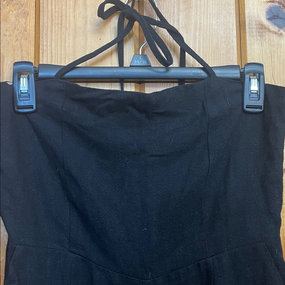 White Birch black label Full Size Halter Neck Wide Leg Jumpsuit Pockets romper - Picture 9 of 13